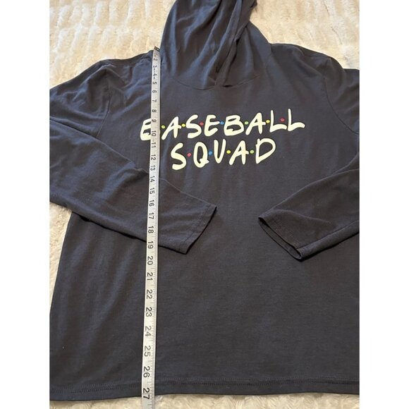 District Perfect Tri Hooded Gray Tee Baseball Squad Polyester Women's Size SMALL - Picture 7 of 16